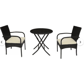 Bistro Set with Cushions 1