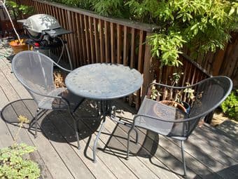 Patio table and two chairs 1