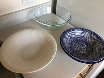 Ceramic and glass serving bowls 1