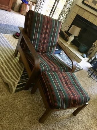 Unique lounge chair, unfolds into bed 1