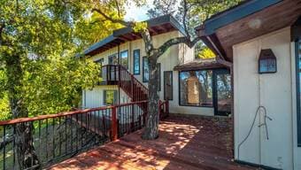 Panoramic views of bay area nestled in forests above Stanford 3
