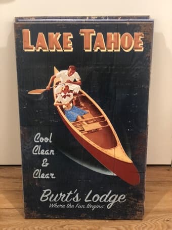 Vintage Squaw Valley Wood Painting 3