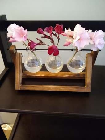 beaker flower holder home decor 2