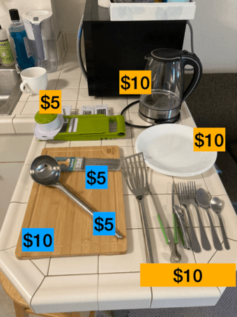 moving sale, used and new kitchen items, pick up in campus 1