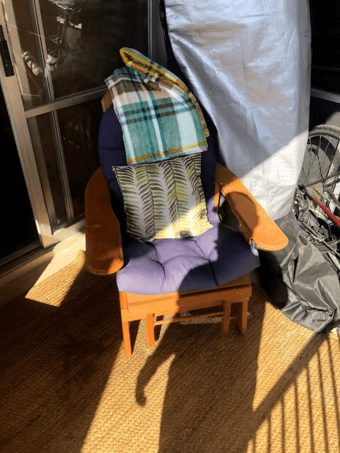 Wooden Patio Adirondack Chair Set (2) with Foldable Side Table 2