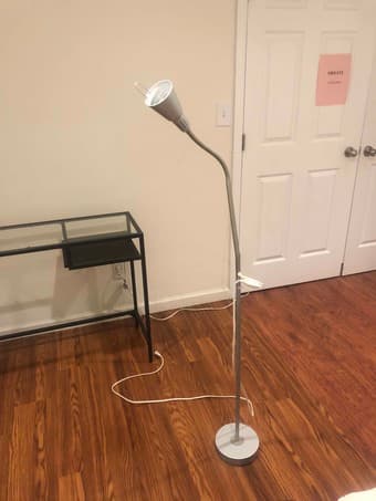 Tall silver flex lamp 1