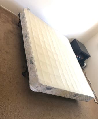 Queen  bed frame + Box Spring 1