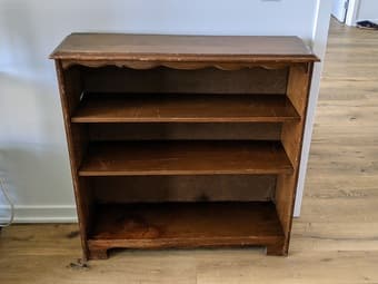Wood bookshelf 1