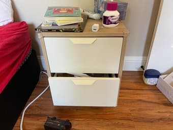 new two drawer nightstand small cabin 1