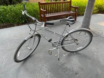 Silver medium size bike 1