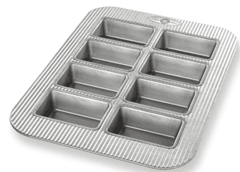 USA Pan Bakeware Aluminized Steel Mini Loaf Pan, 8-Well 1