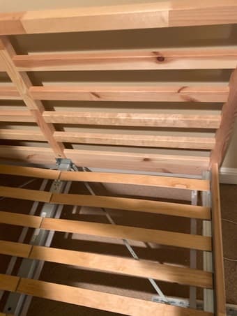 Full-sized bed frame + mattress 3