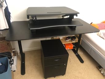 Furniture Sale: Desk, Drawer and Standing Desk Converter 1
