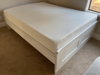 Tuft And Needle memory foam mattress and bed frame full size together 1