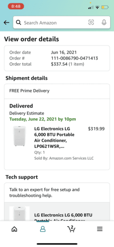 Nearly New Portable Air Conditioner 1