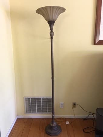 Shelf organizer, desk, floor lamps, lateral file cabinet - can deliver 3