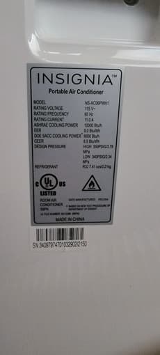 Insignia Portable AC 2