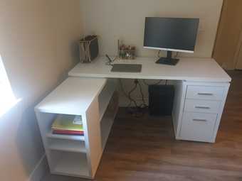 White L-Shaped Desk 1