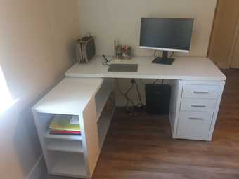 White L-Shaped Desk 2