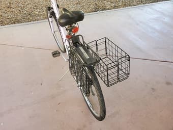 Norco Malahat hybrid bike with two collapsible baskets 2
