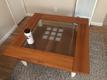 wood and glass coffee table 2