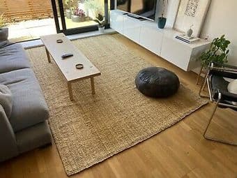 Natural Rug IKEA 100% jute fiber 6´ 7´´x 9´ 10´´ (200x300 cms) 2