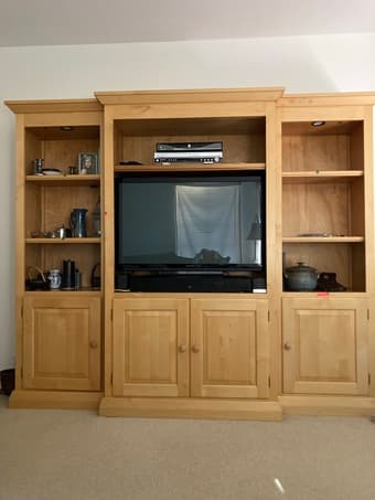 Large Pine Entertainment Center / Bookcase 1