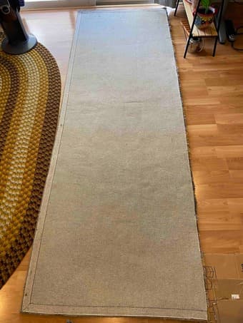 Gray and yellow argyle rug 3