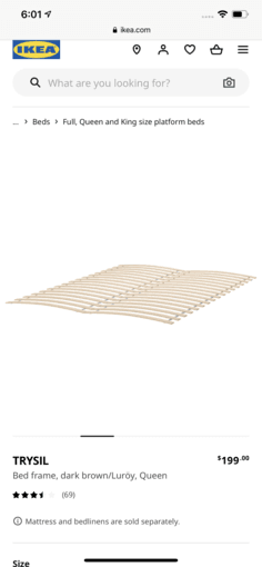 Full bed (including mattress, bedstead, bedside table) and bedside tab 2