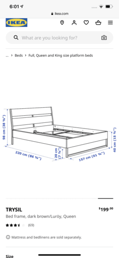 Full bed (including mattress, bedstead, bedside table) and bedside tab 3