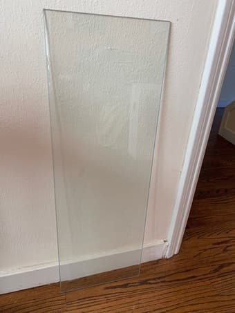 Free: six glass IKEA Billy bookshelves; to 1/2 doors to bookcase 1