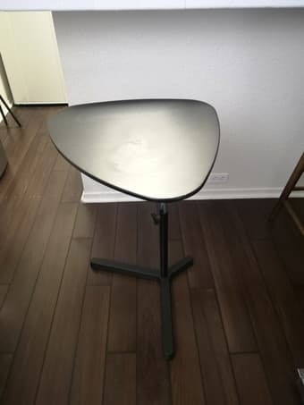 small adjustable height single stand table 3