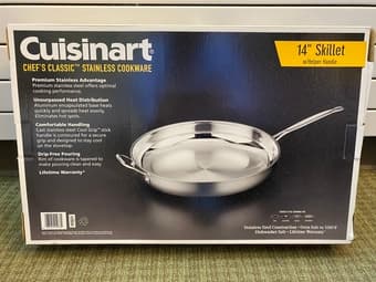 Cuisinart 14" stainless steel skillet with handle (Never used) 1