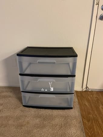 Plastic 3 wide drawer 1