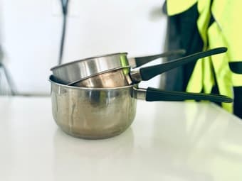 Stainless steel pans x 3 1