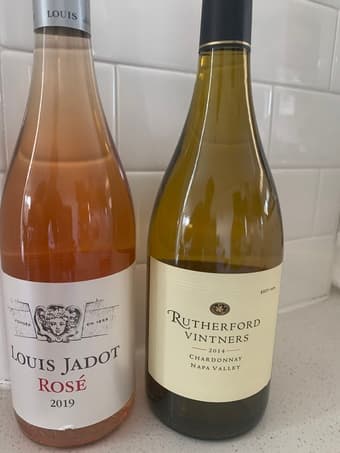 Louis Jadot Rose 2019 and Rutherford Vintners Chardonnay 2014 1