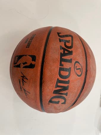 Basketball hoop and used basketball 2