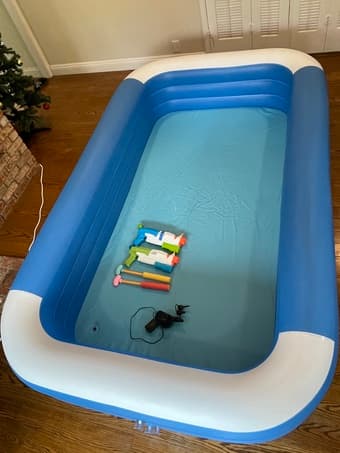 Swimming Pool for Kids and Adults - 120x72x22in Kiddie Pool with Pump 1