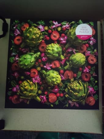 Two puzzles in near perfect condition: vintage jellyfish + artichokes 2