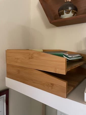 Stackable Bamboo Document / Paper Organizer (QTY 2) 1
