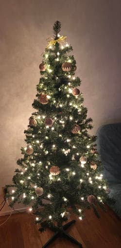 Christmas tree with lights 1