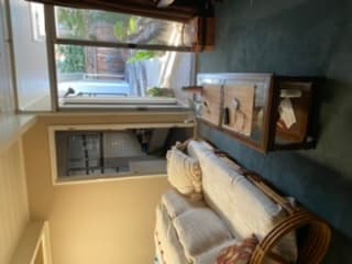 Large main bedroom with full large bathroom and view of pool 2