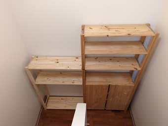 Ikea shelving unit with cabinet 1