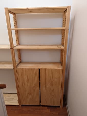 Ikea shelving unit with cabinet 2