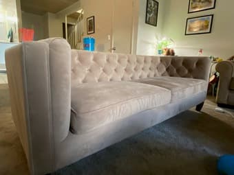 For sale: comfy brown couch! 1