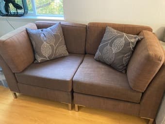 West Elm Loveseat - Brown - Good used condition - $150 1