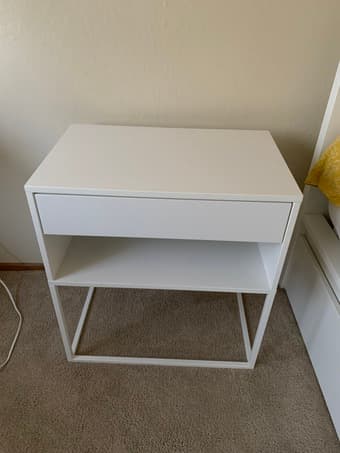 White Nightstand / Side Table 1
