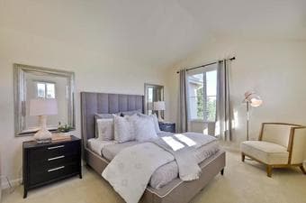 Master bedroom with full bath in Mountain View in a 3b3b condo 3