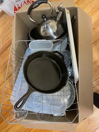 Entire set of kitchen supplies FREE (pots, cast iron, wine glasses) 2
