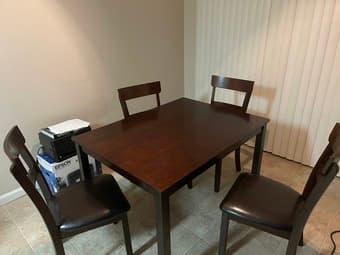 Dinning table with 4 chairs 2